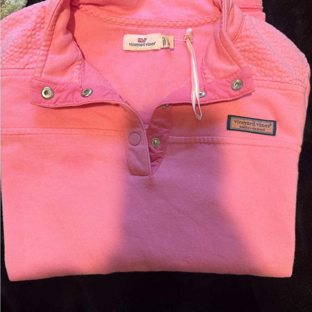 Vineyard Vines Bright Pink Quarter-Zip